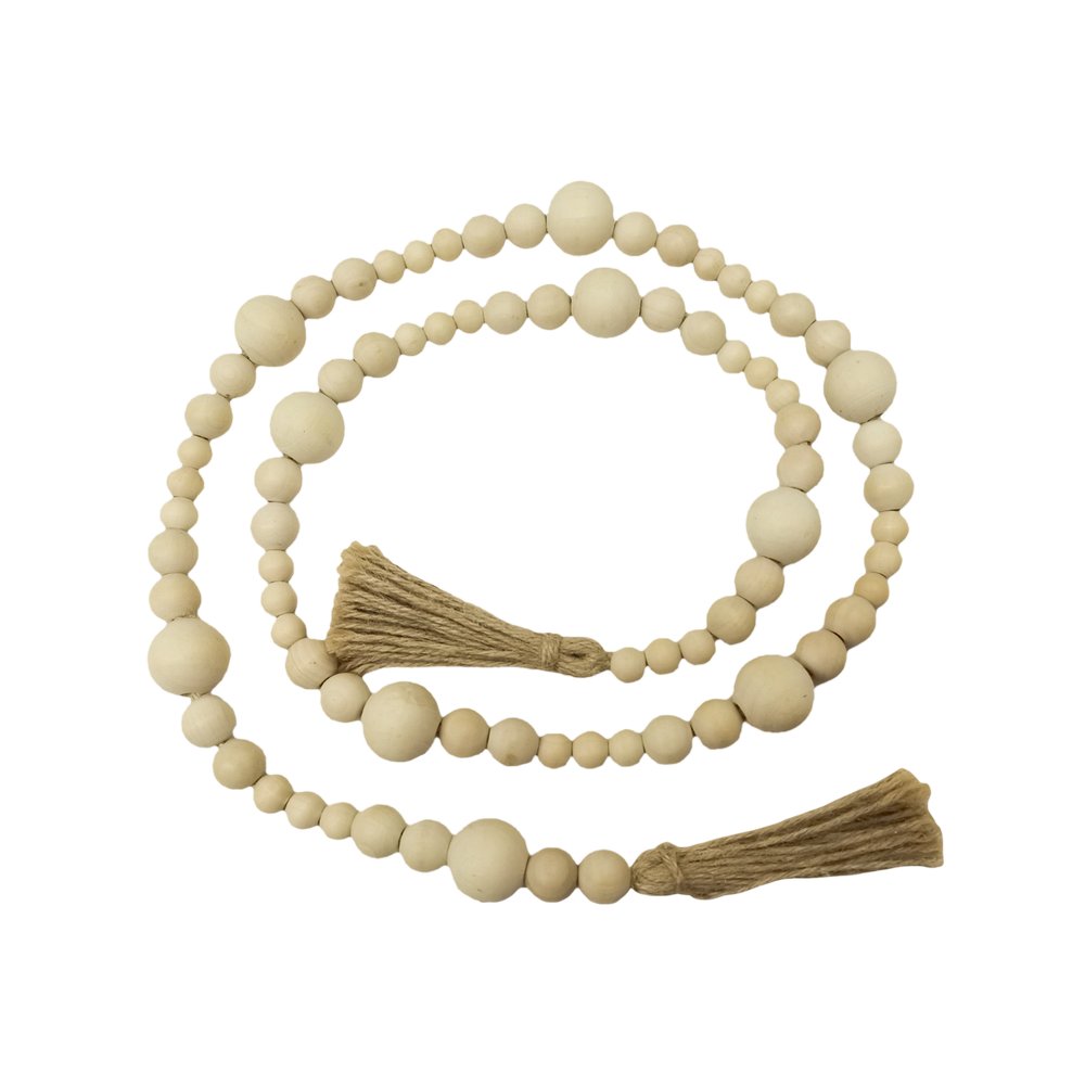 Adorno cuentas de mar blanco 130 cm