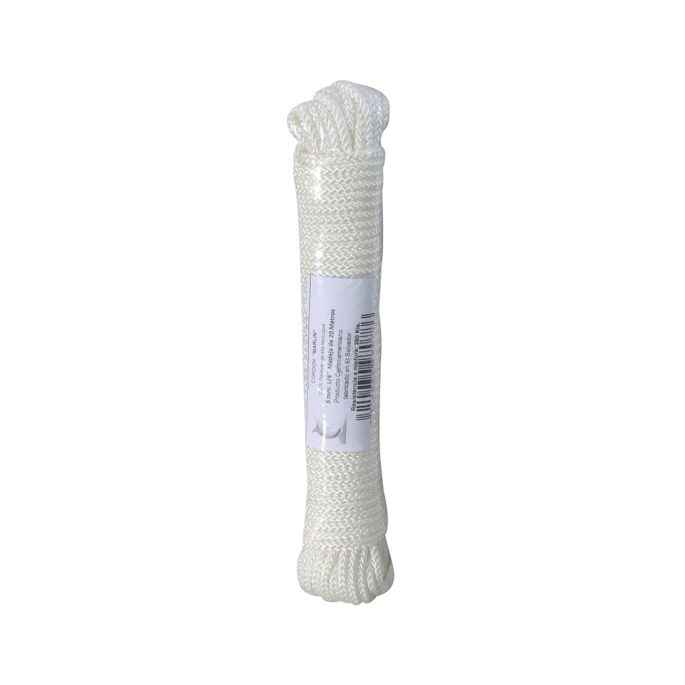 Cordel marlín blanco 6 mm x 20 m