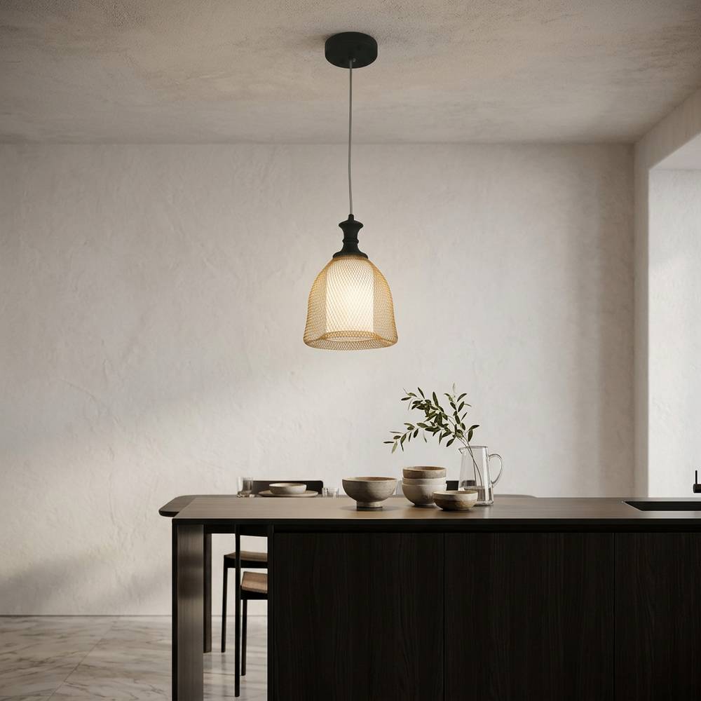 Lampara colgante negra 1l e27