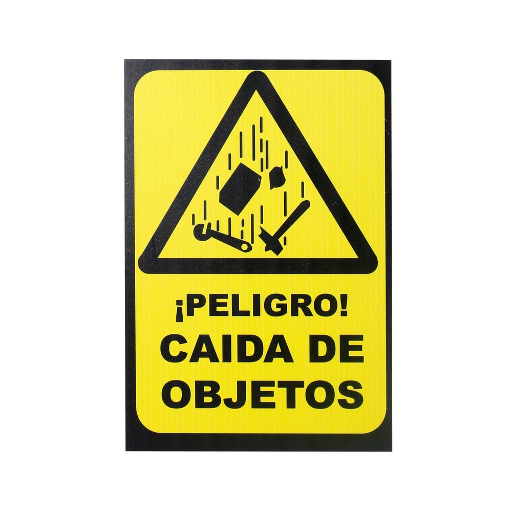Rotulo peligro caida de objetos 20x30 cm