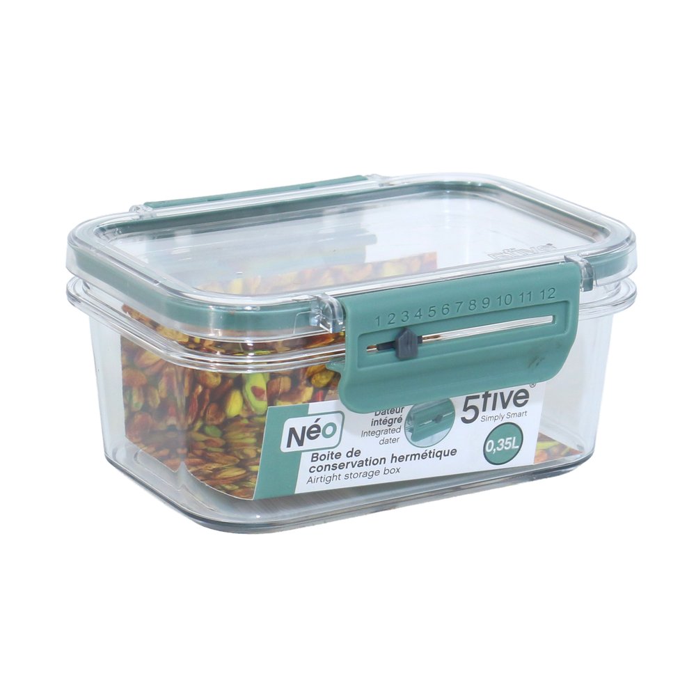 Deposito de plastico hermetico 0.35 l transparente
