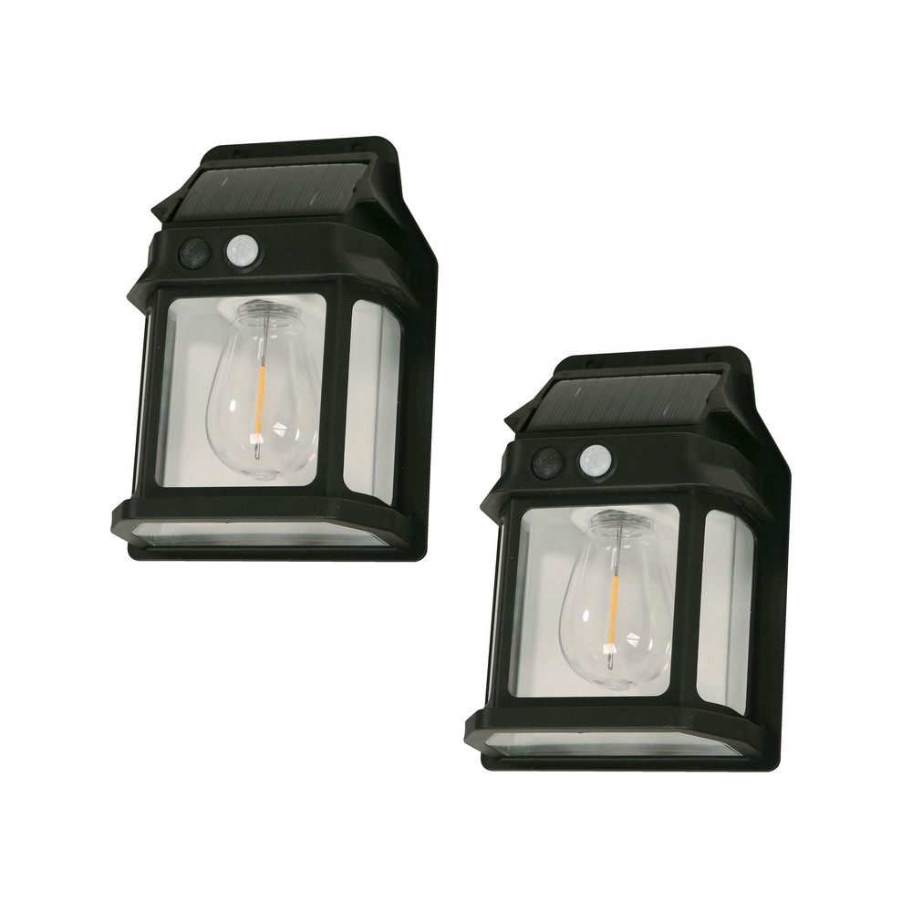 Lámpara de pared led solar luz amarilla 3w