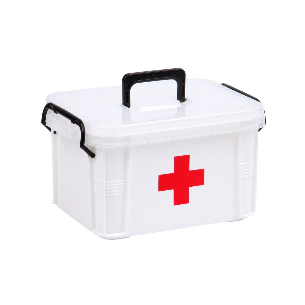 Caja organizadora de plástico 33.5 x 23.5 x 19 cm botiquín