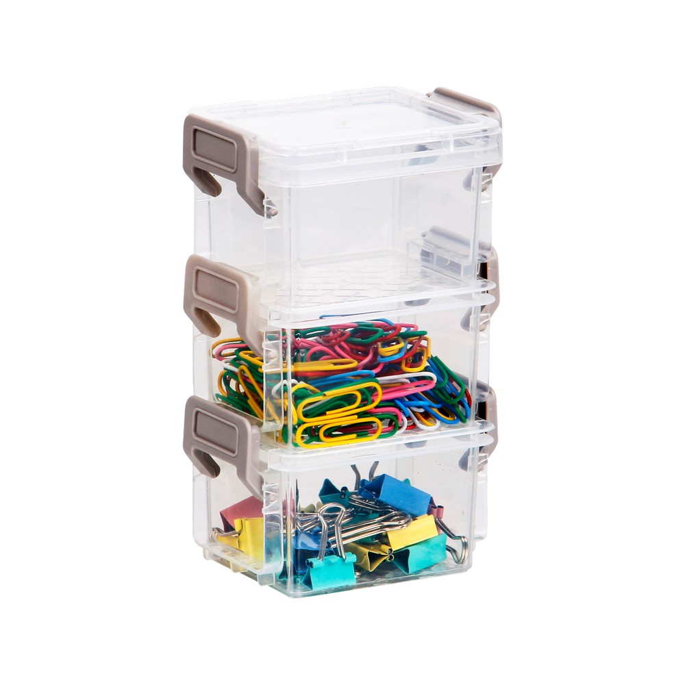 Caja organizadora de plástico 150 ml 3 piezas