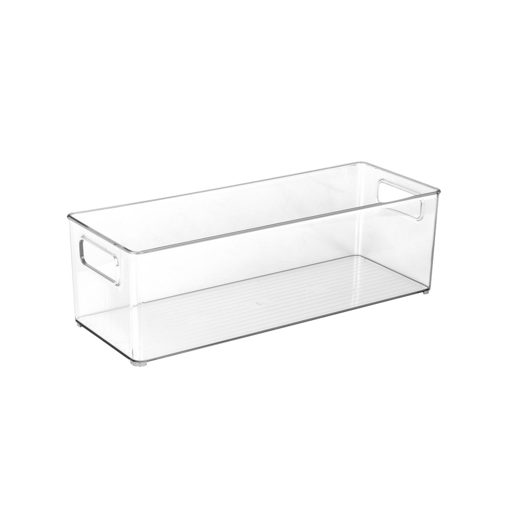 Caja organizadora acrílica para refrigerador 40.6 x 15 x 12.5 cm