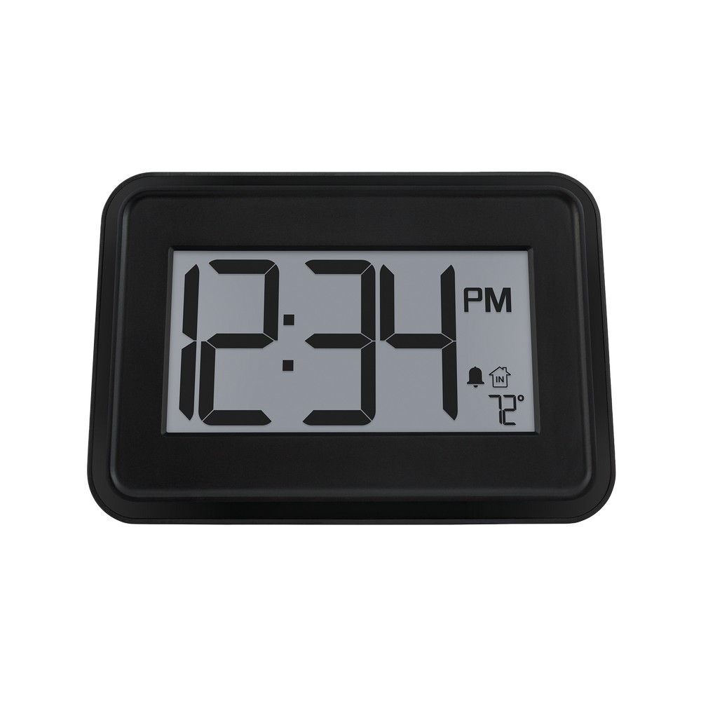 Reloj de mesa digital negro