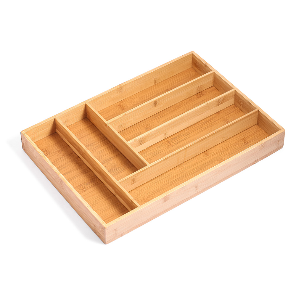 Organizador para cubiertos de bambú 40 x 30 x 4.5 cm