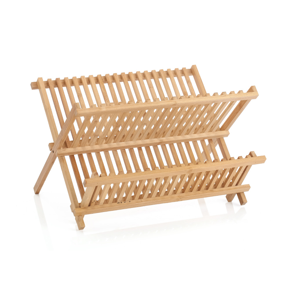 Escurridor para platos de bambú 42 x 2.5 x 38 cm