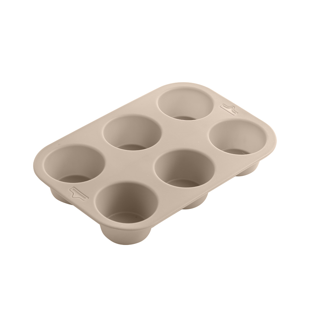 Molde para cupcake de silicón 24 x 16 x 3.5 cm beige