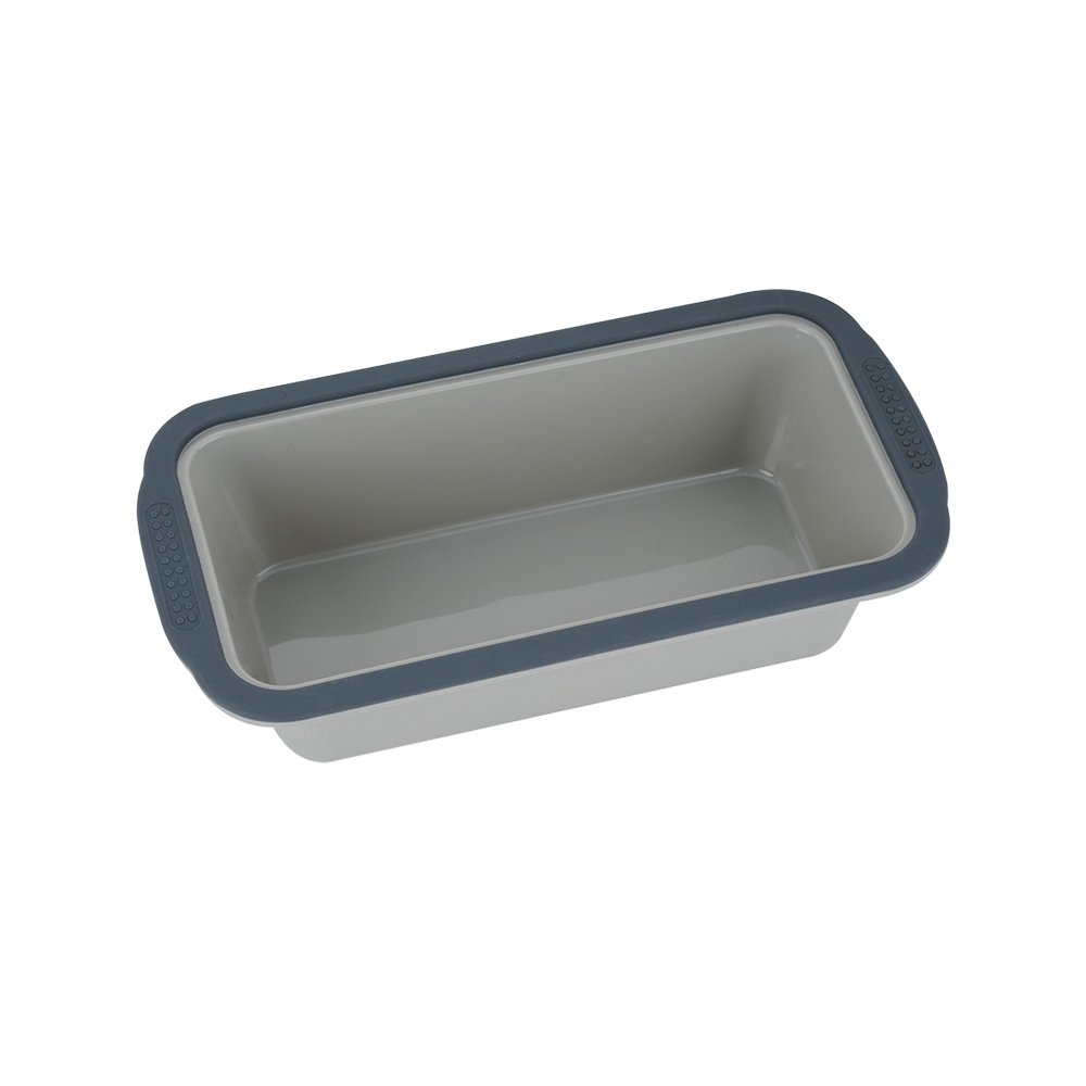 Molde para hornear rectangular de silicón con acero 25.1 cm