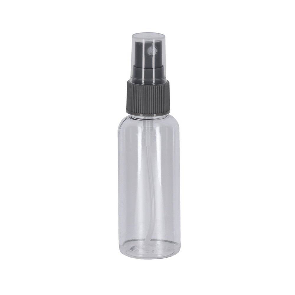 Bote para viaje con spray plástico 50 ml color gris / transparente