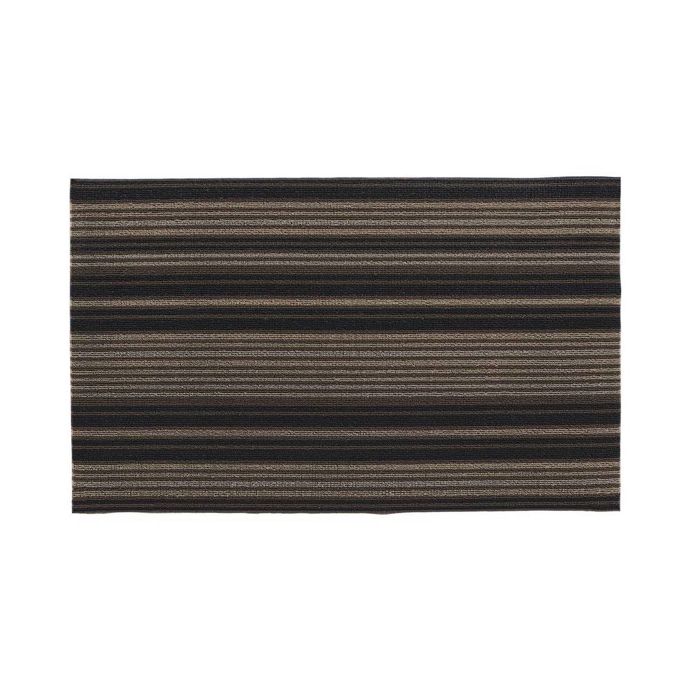 Alfombra para entrada 45x75 cm marrón
