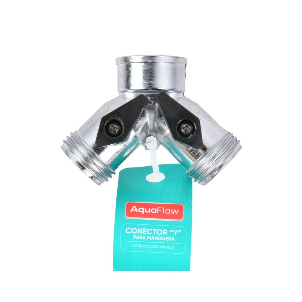 Conector para manguera y metalico con valvula