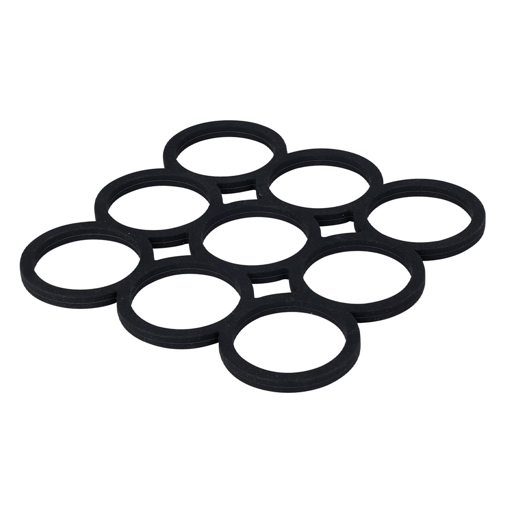 Porta caliente de silicón 14 cm negro surtido
