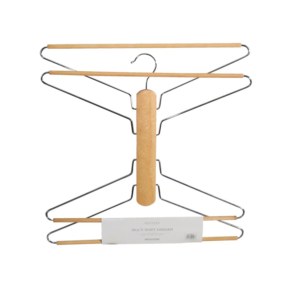 Gancho para ropa 4 niveles crema