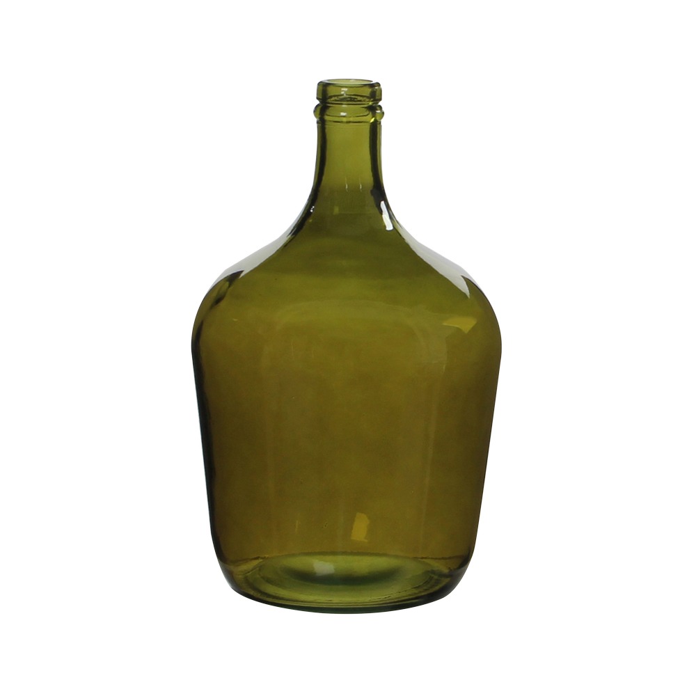 Florero decorativo de vidrio 30x18 cm verde