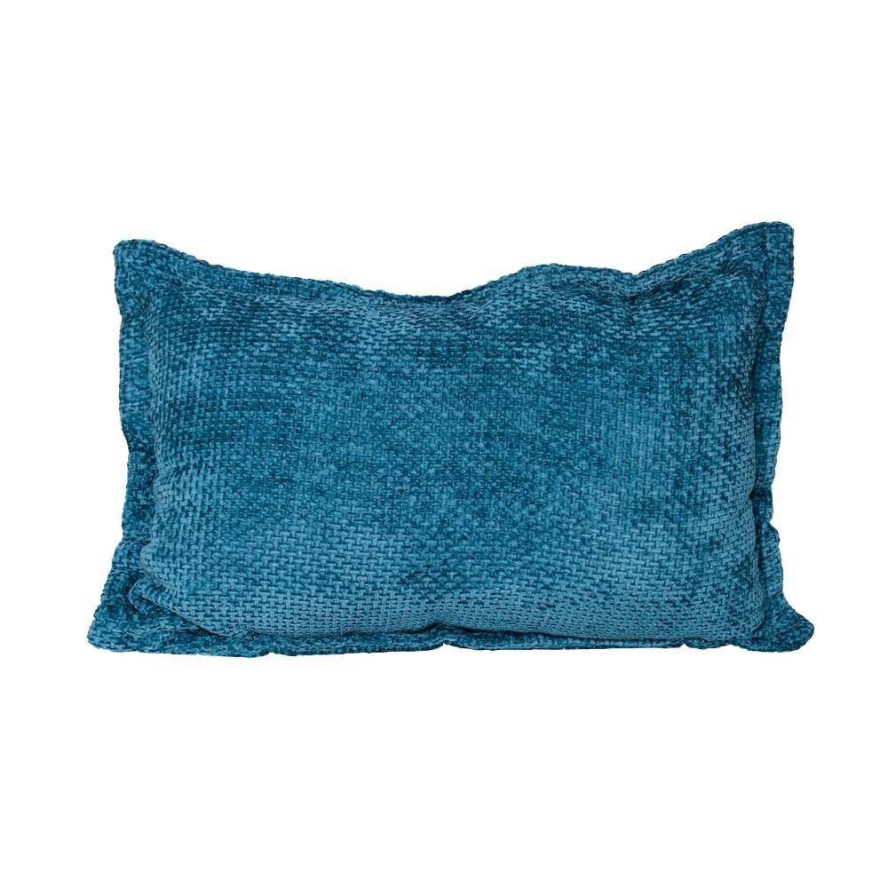 Cojin decorativo celeste chennile premium 30 x 50 cm
