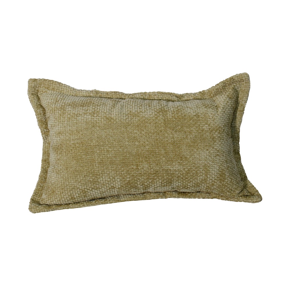 Cojín decorativo 30 x 50 cm verde shennile premium