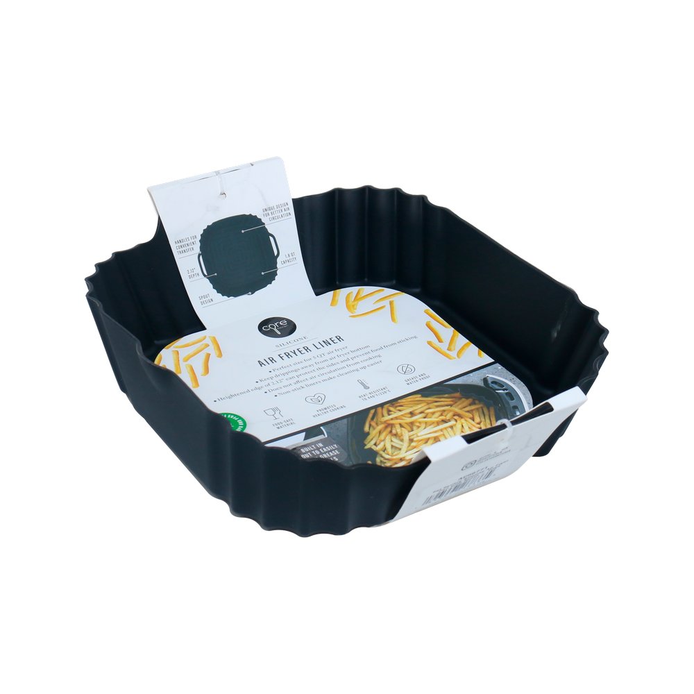 Molde de silicón para freidora de aire 19.8 cm negro