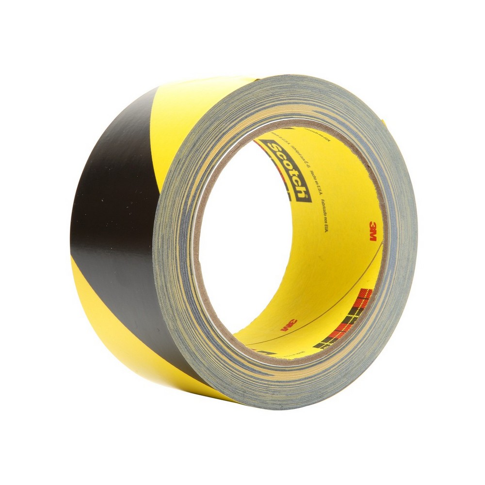 Cinta para señalización color amarillo y negro de 50.8 mm x 32.91 m