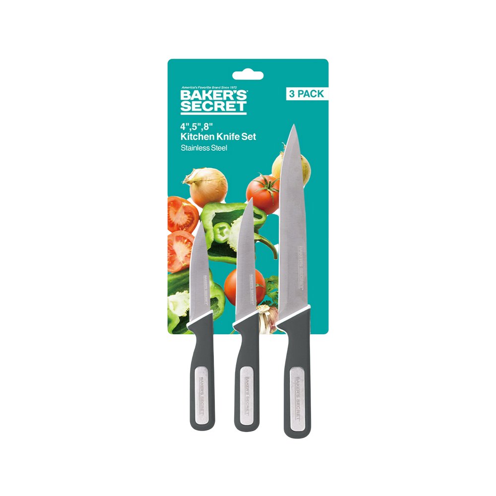 Cuchillos para cocina de acero inoxidable 10-12.8-20.5 cm 3 piezas
