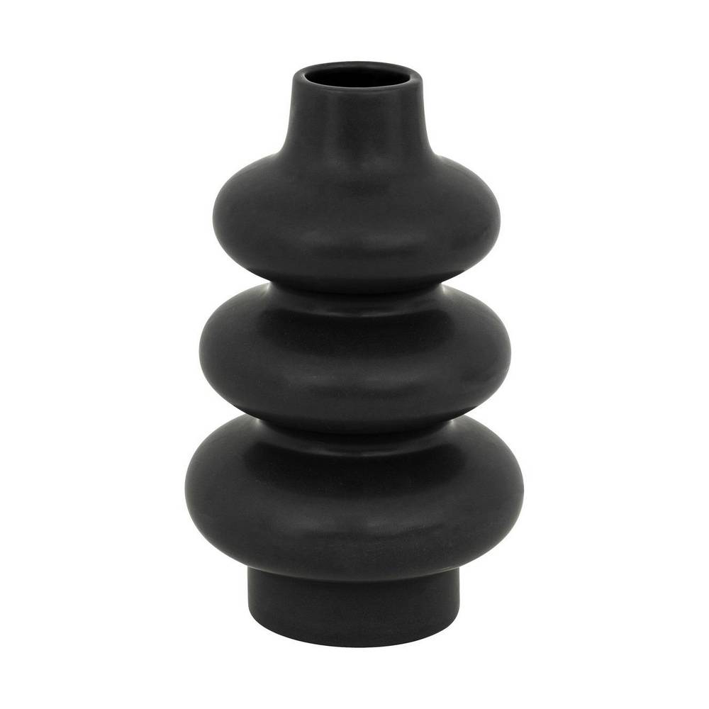 Jarron decorativo de ceramica 15.2x25 cm clothilde negro