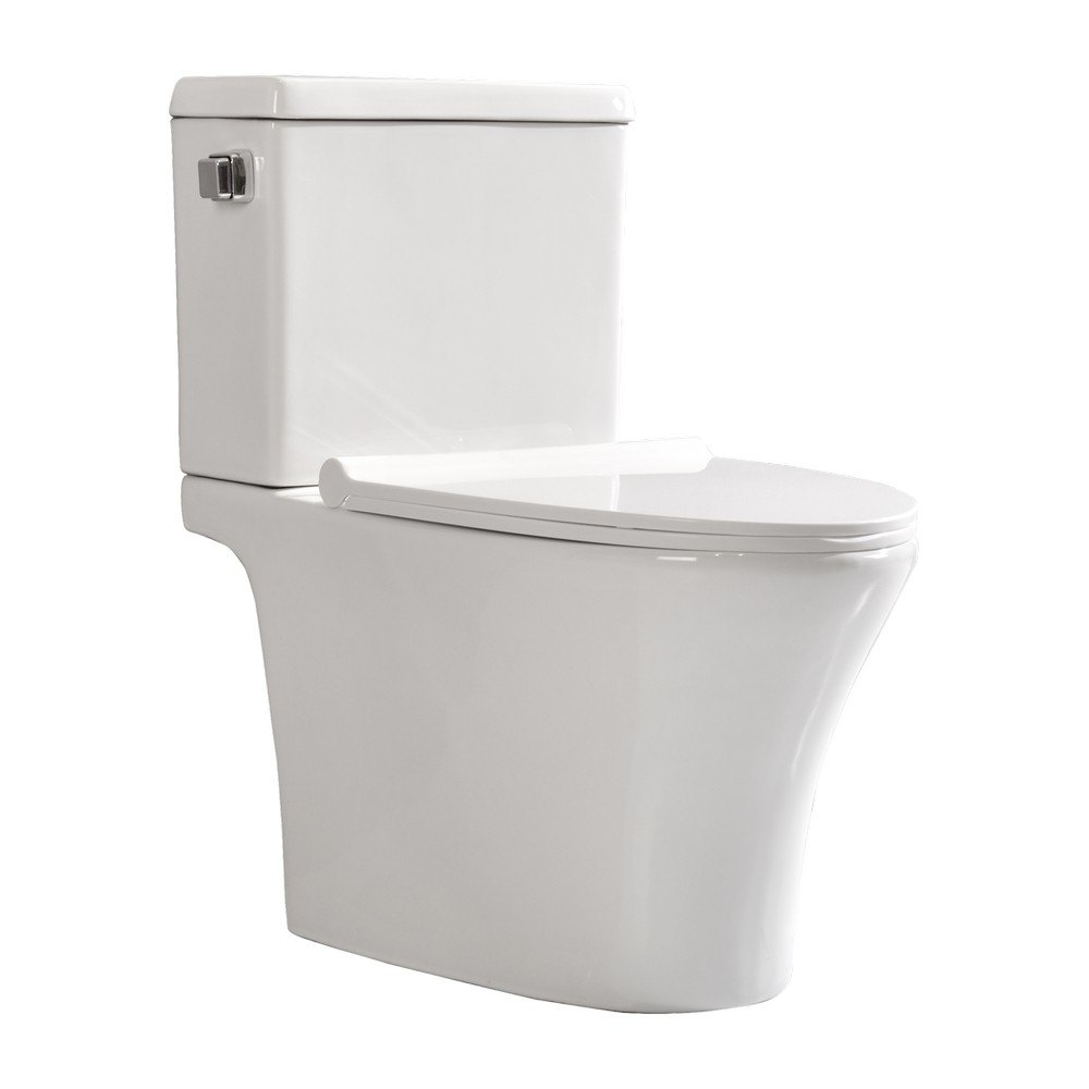 Inodoro elongado blanco 2 piezas