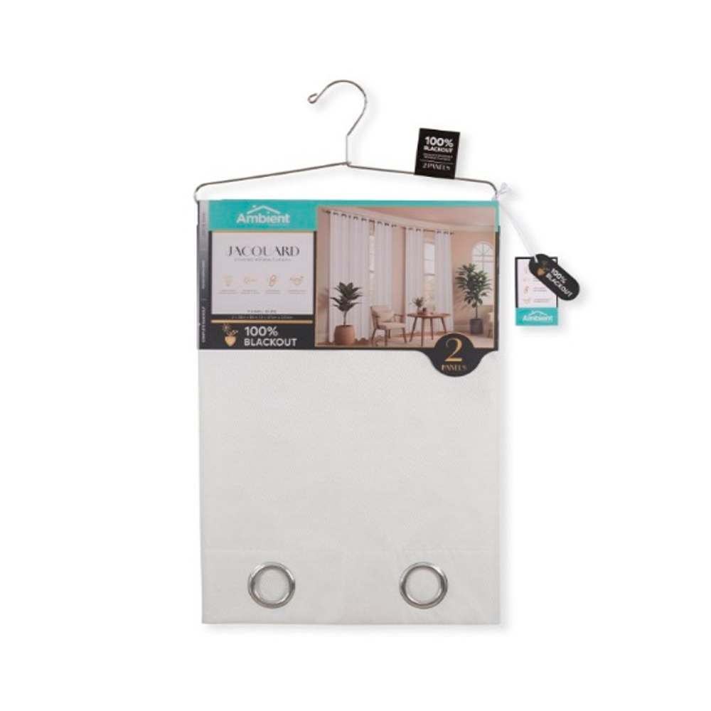 Cortina para ventana 96 x 213.3 cm blanco roseville 2 unidades