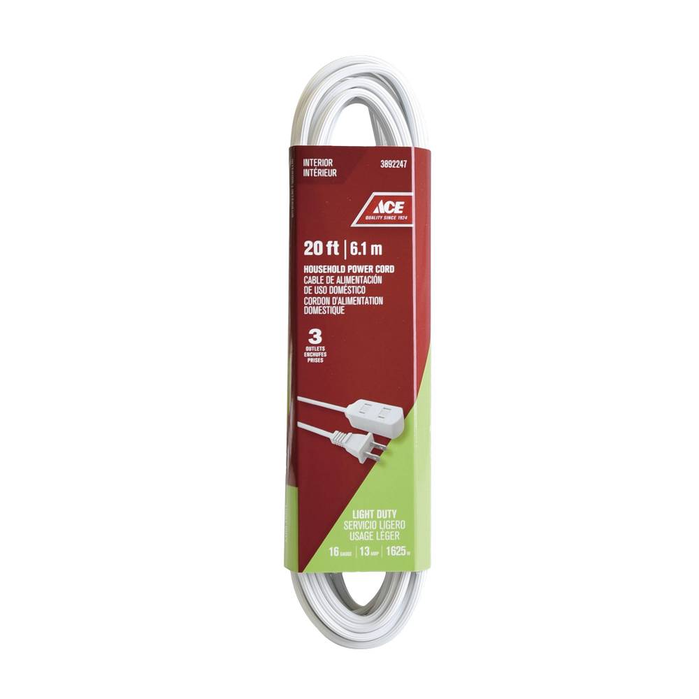 Extension electrica 20 pies (6.10 m) 16/2