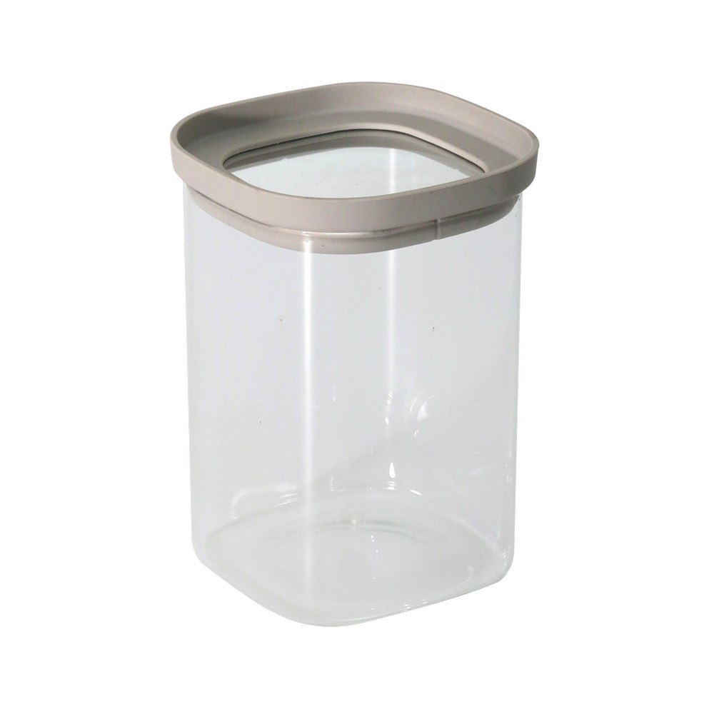 Deposito organizador de vidrio/silicón 1 l transparente