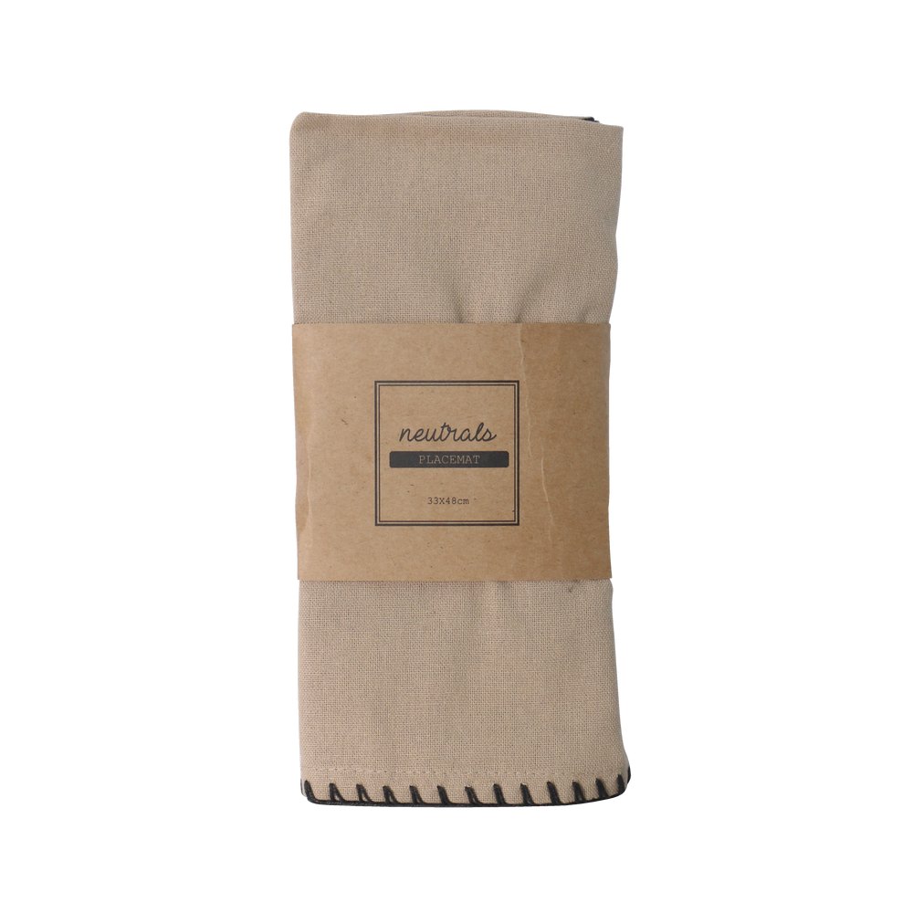 Individual de tela 48 x 33 cm beige
