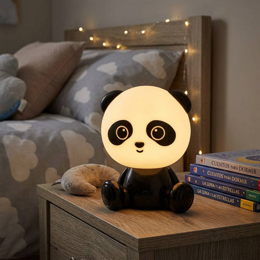Lampara decorativa infantil 20x24x18 cm panda usb-c