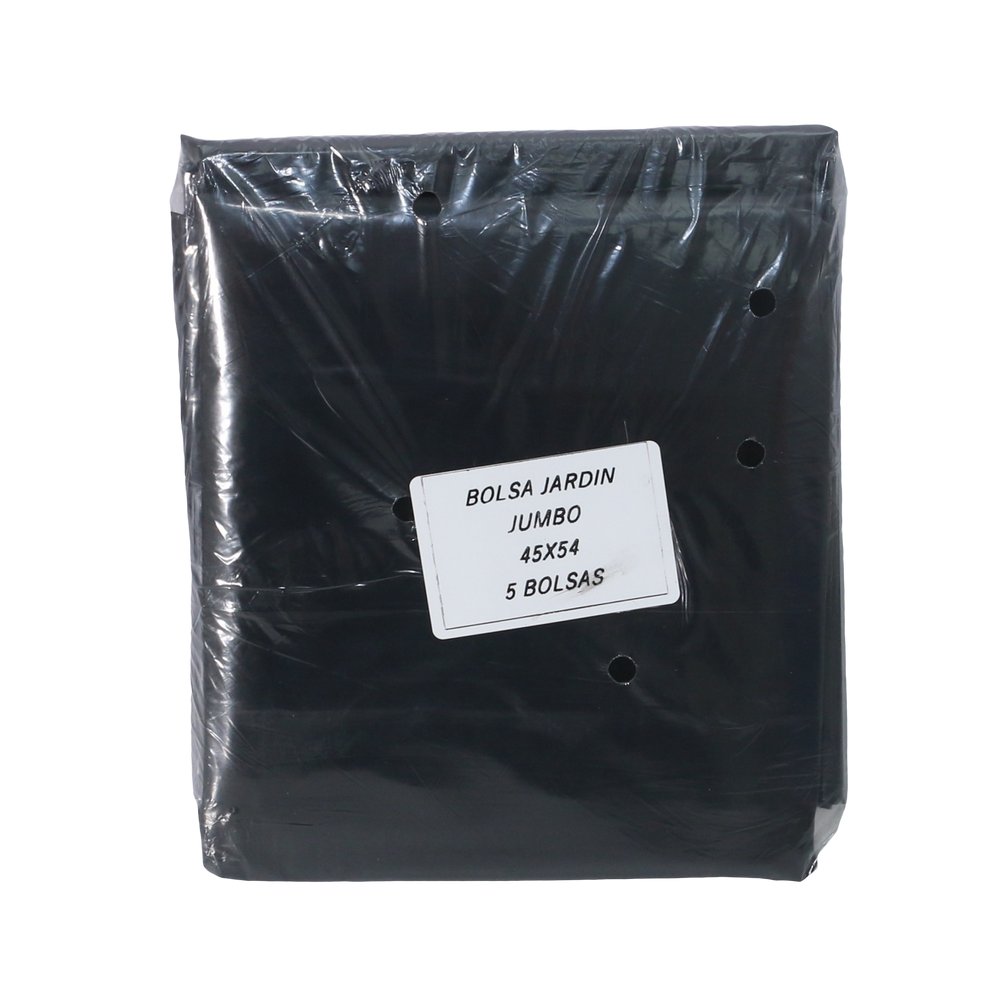 Bolsa para jardin negra grande 45x54 pulg (114.3x137.1 cm) 5 piezas