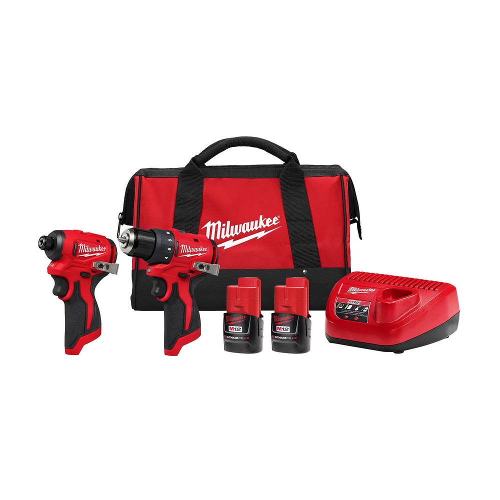 Kit de taladro percutor 9.52 mm + atornillador de impacto 6.3 mm - m12