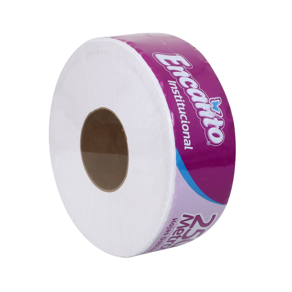 Papel higienico encanto institucional 250 m hd bco