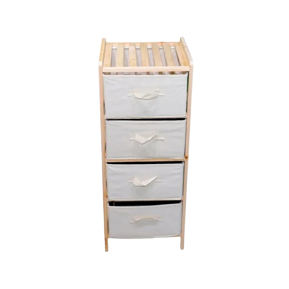 Gavetero de mdf/poliéster 34.5 x 36.5 x 86 cm 4 gavetas