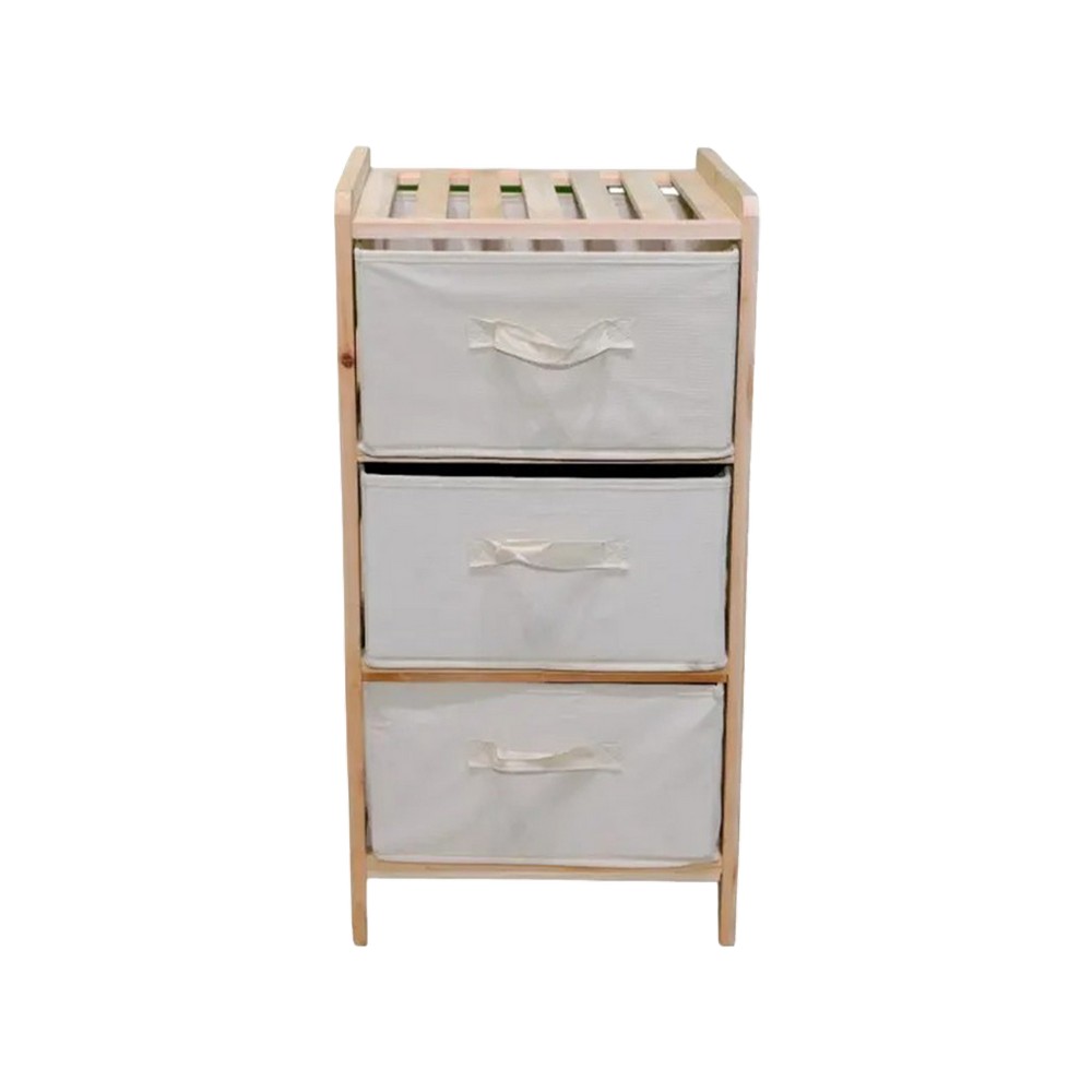 Gavetero de mdf / poliéster 35 x 36 x 65 cm - 3 gavetas