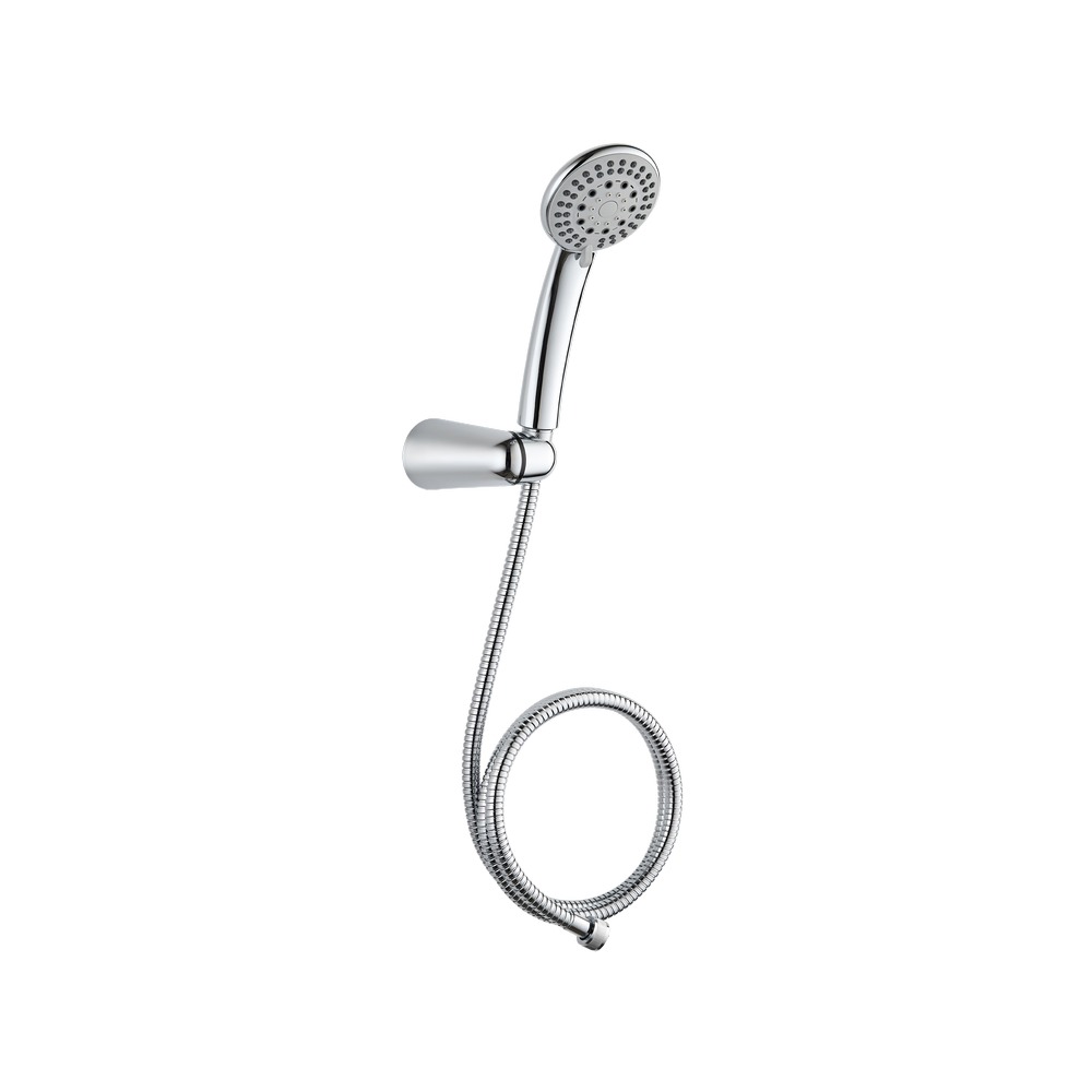 Ducha de mano con columna cromada