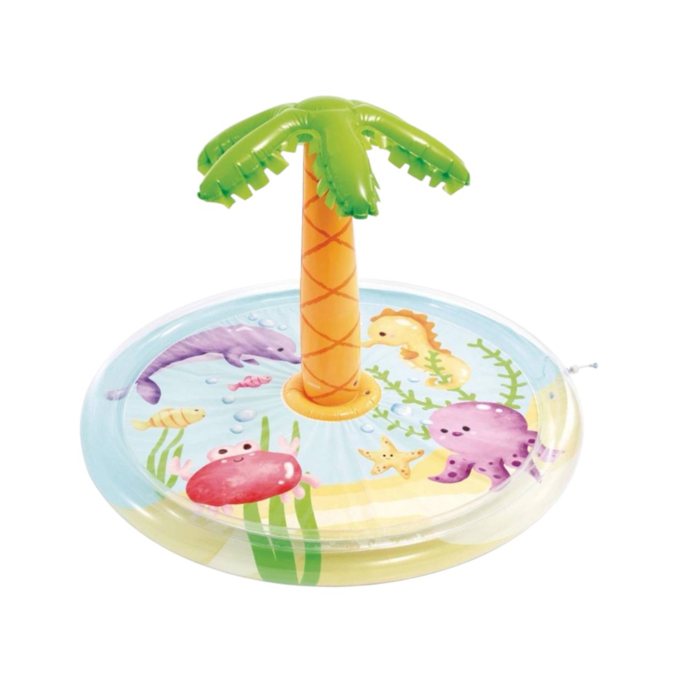 Piscina inflable con rociador de agua palm tree 1.73 m x1.04 m
