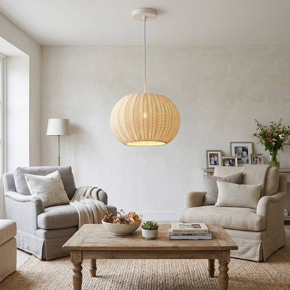 Lampara colgante blanco 1l e27 40w