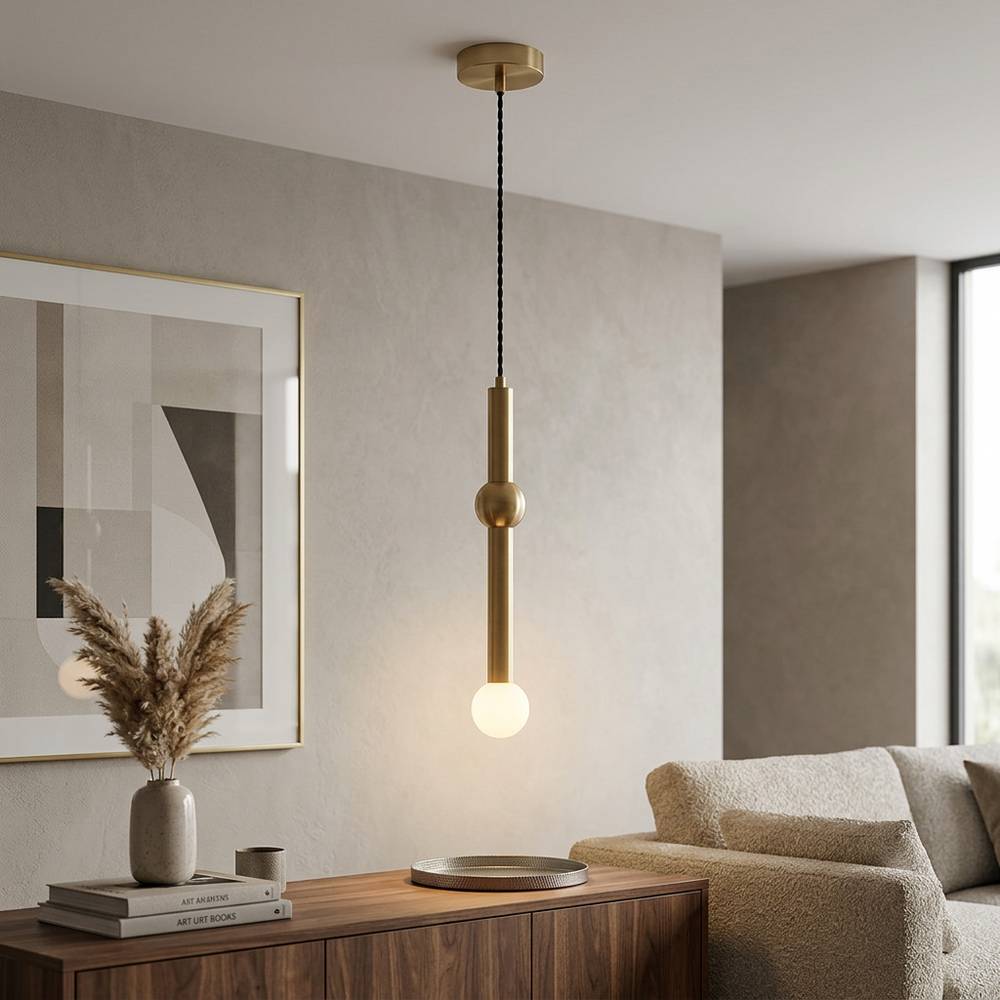 Lampara led colgante laton 5w 100-240v 3000k