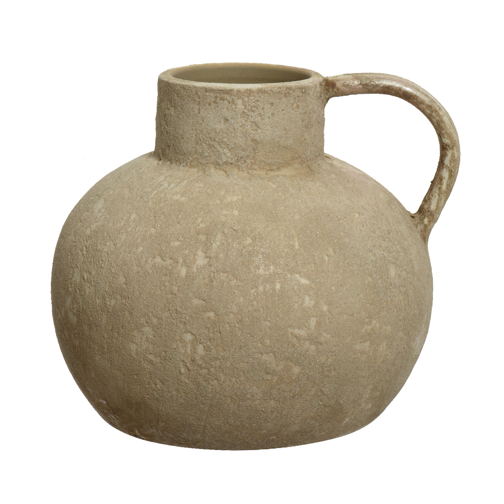 Jarron de terracota 28x24 cm blanco