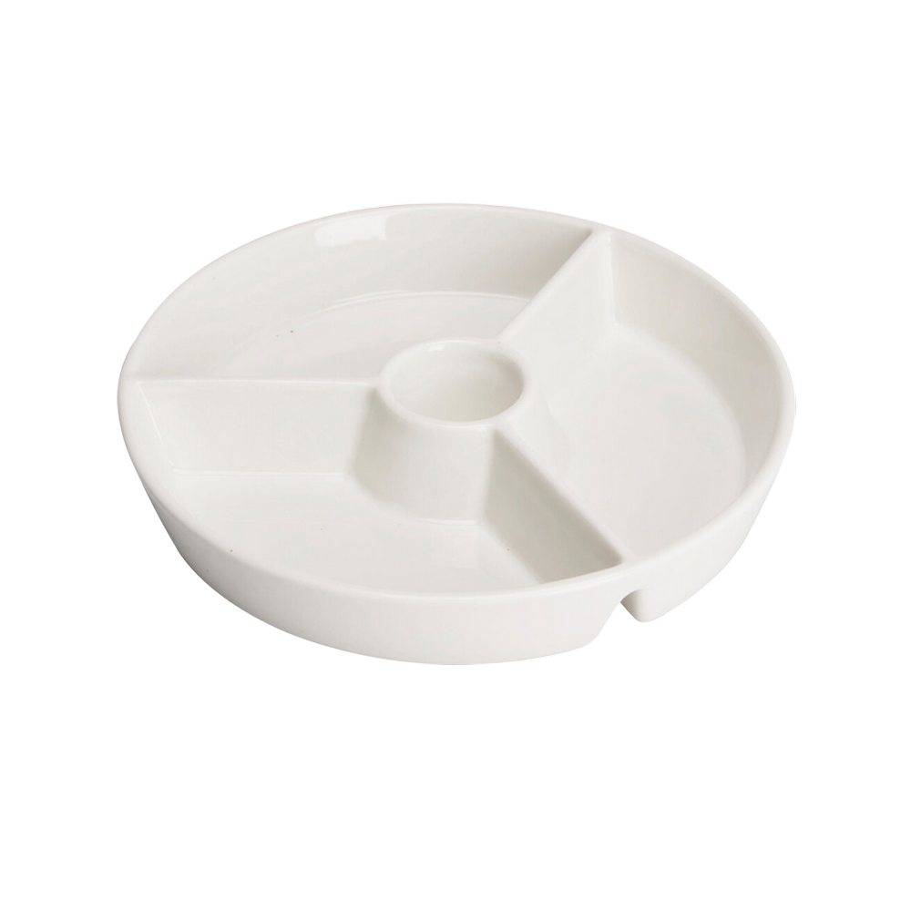 Plato para bocas de porcelana 19 cm blanco