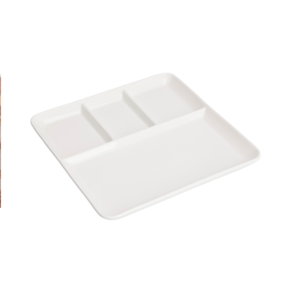 Plato para servir de porcelana 25.5 cm blanco
