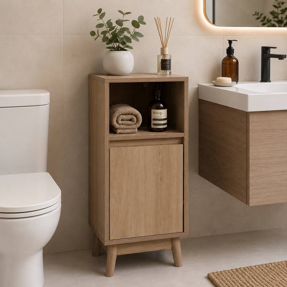 Mueble auxiliar para baño a piso