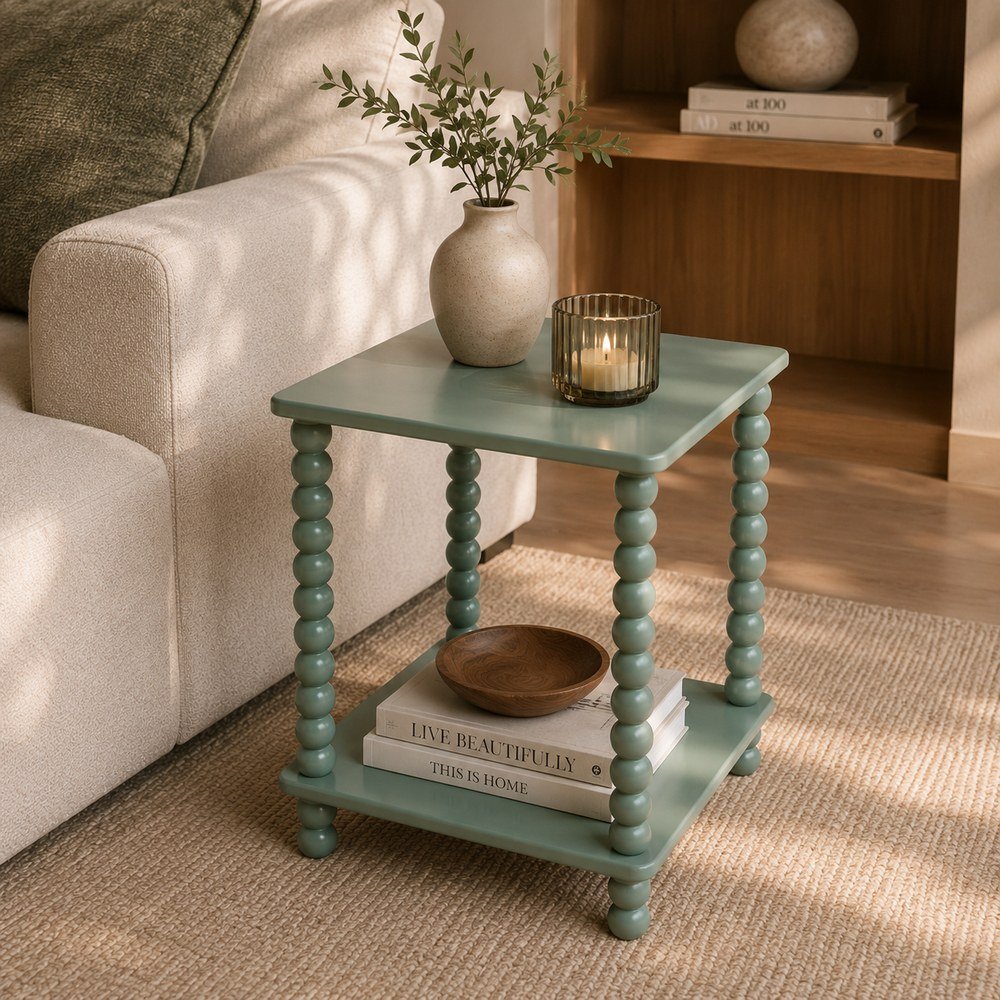 Mesa auxiliar de mdf 40x40x45 cm chamlo verde