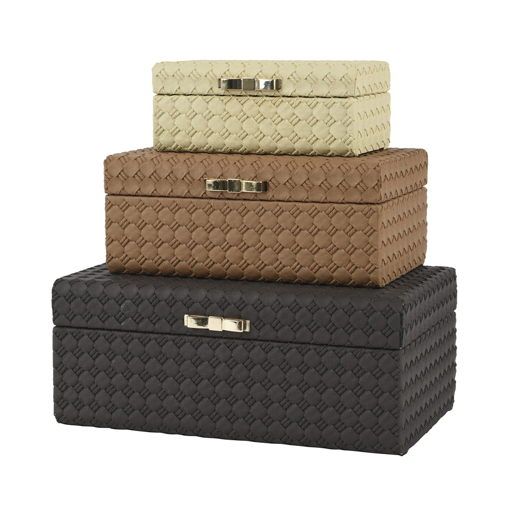 Cajas decorativas de mdf 25/15/10 cm surtido 3 piezas