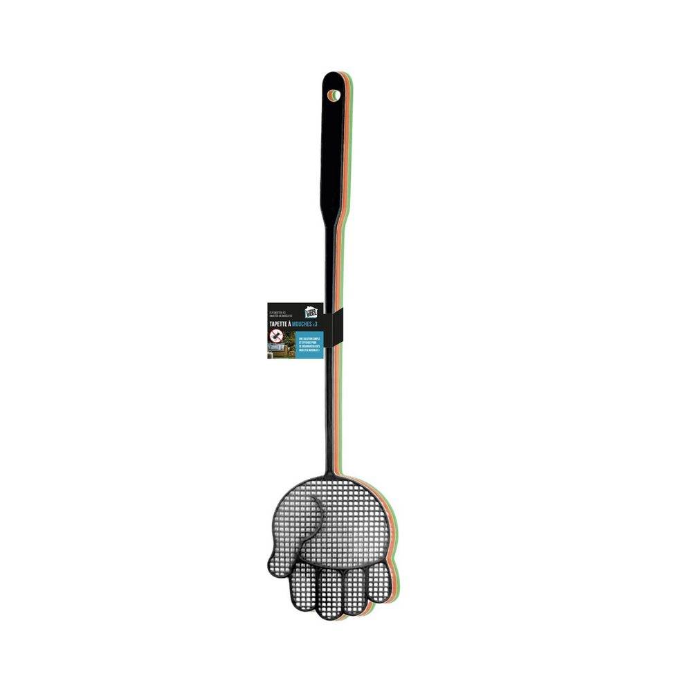 Matamosca de plastico con forma de mano set 3