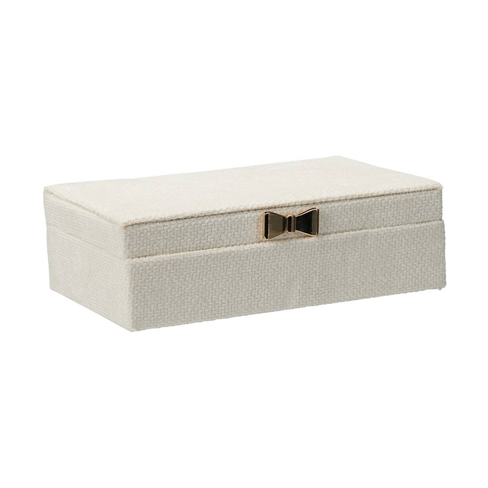Joyero decorativo 25x15cm blanco