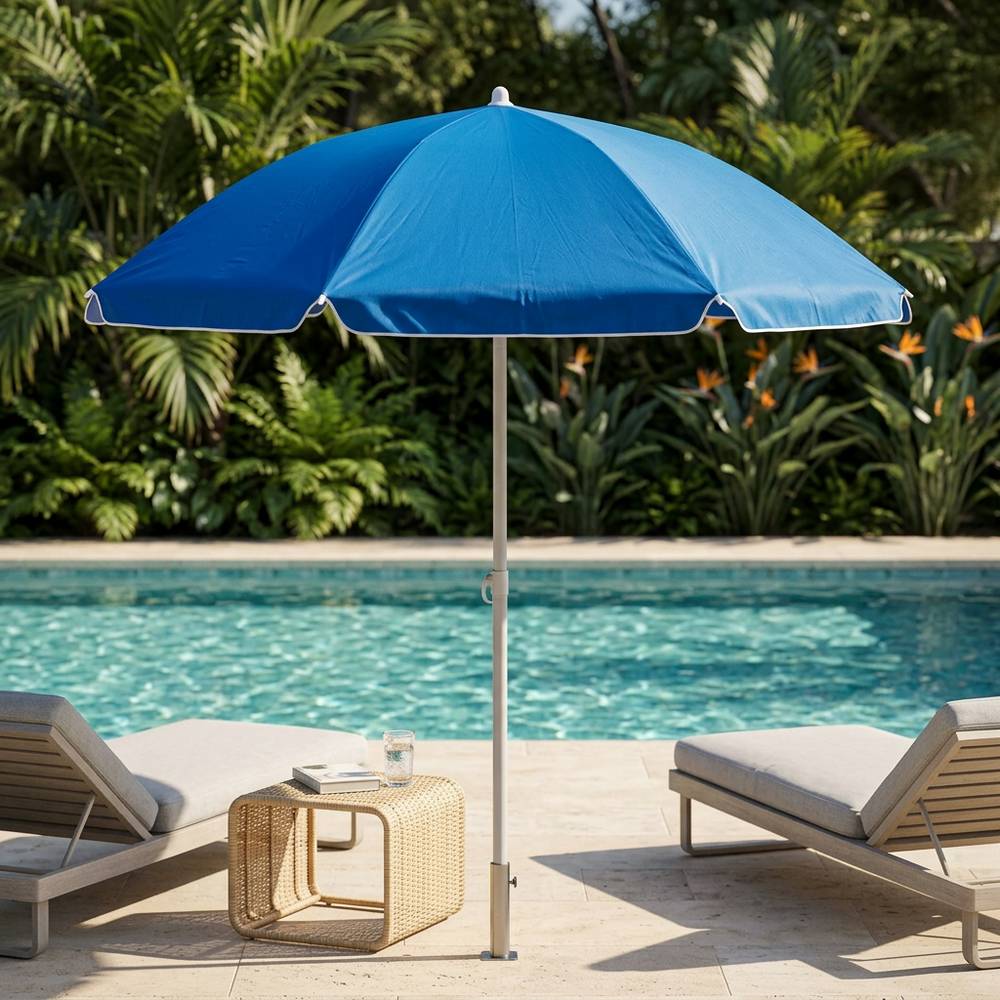 Sombrilla playera de aluminio y poliester 200cm azul